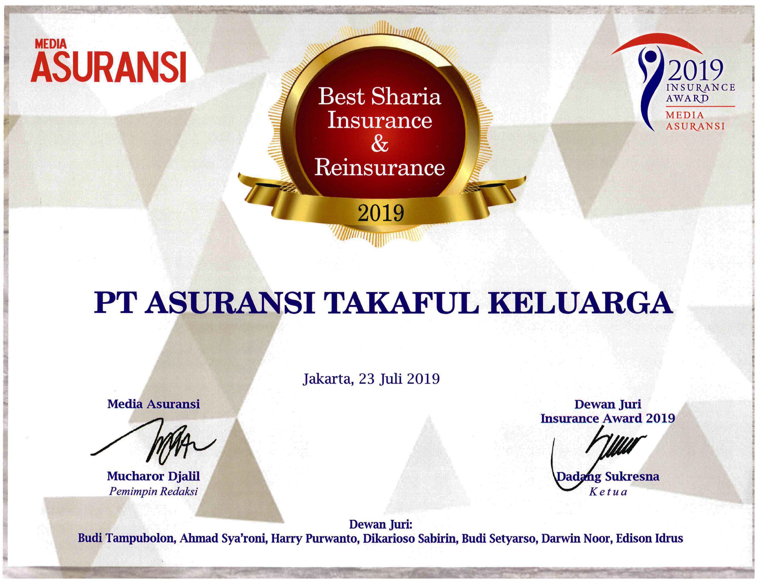 Best Sharia Insurance 2019 - Takaful Keluarga